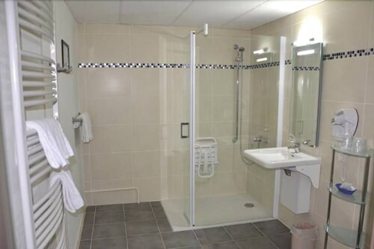 superior double room, 1 king bed | bathroom | shower, free toiletries, hair dryer, towels