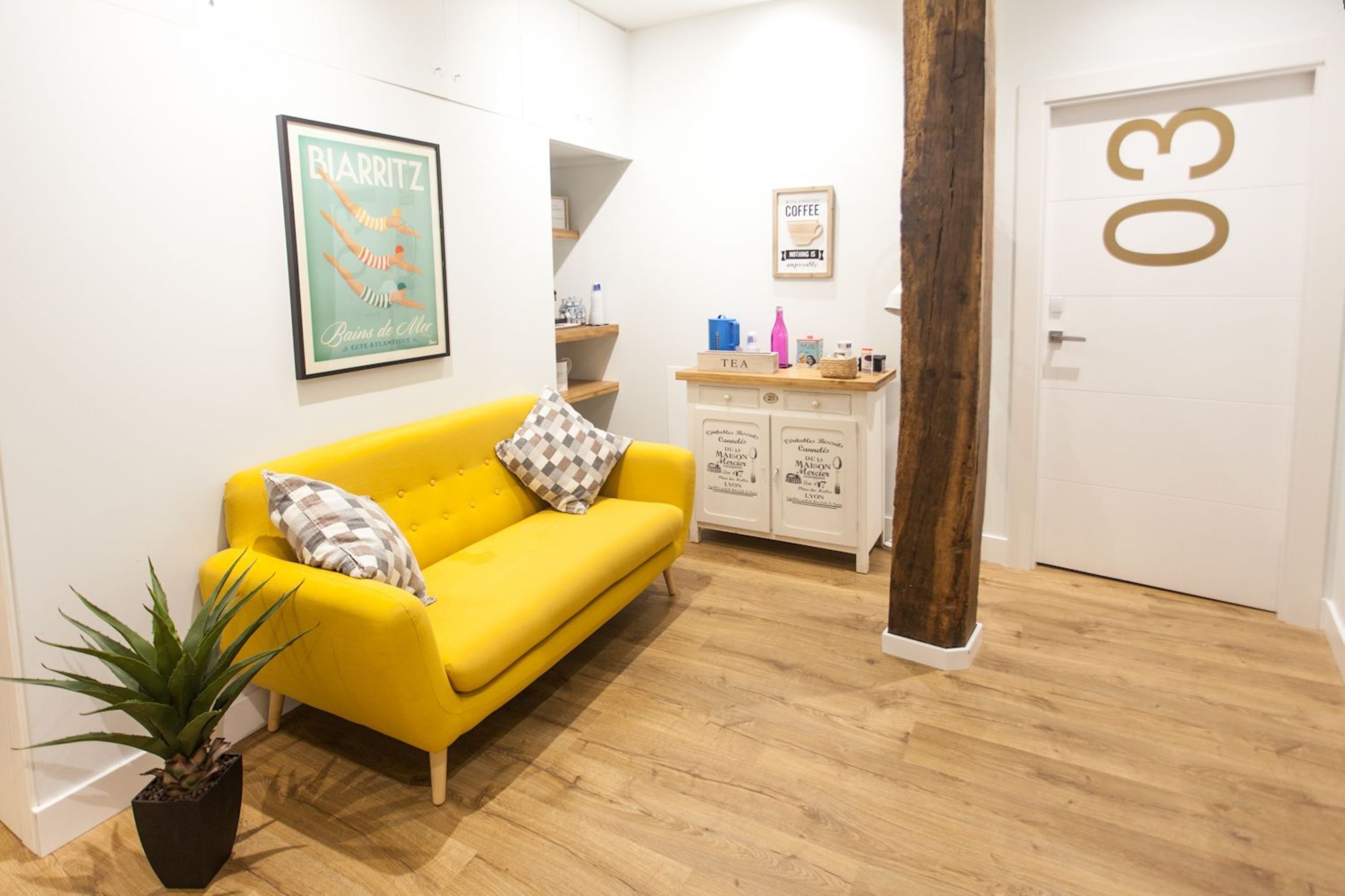 Área de estar no saguão