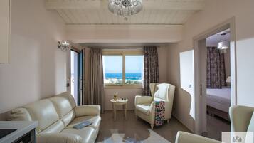 Suite, 2 Bedrooms, Sea View | Living area | LCD TV