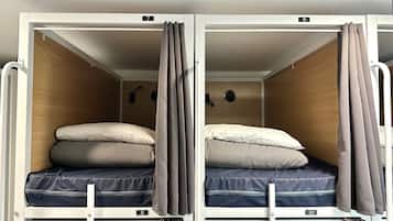 Blackout curtains, iron/ironing board, free WiFi, bed sheets