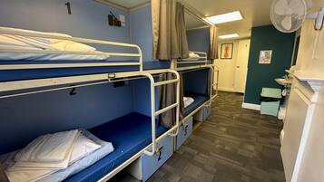 Private 4 Bed Dorm (Ensuite) | In-room safe, free WiFi, bed sheets