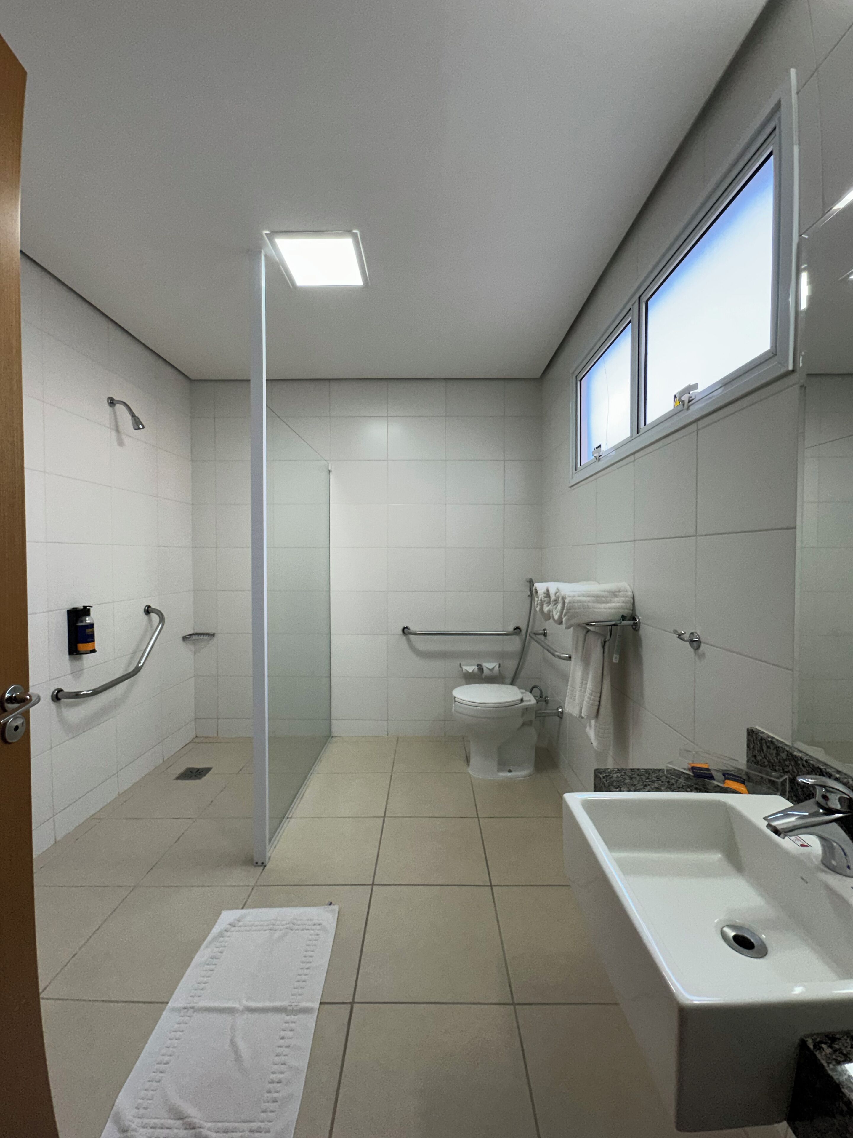 superior double room, accessible | bathroom | shower, free toiletries, hair dryer, towels