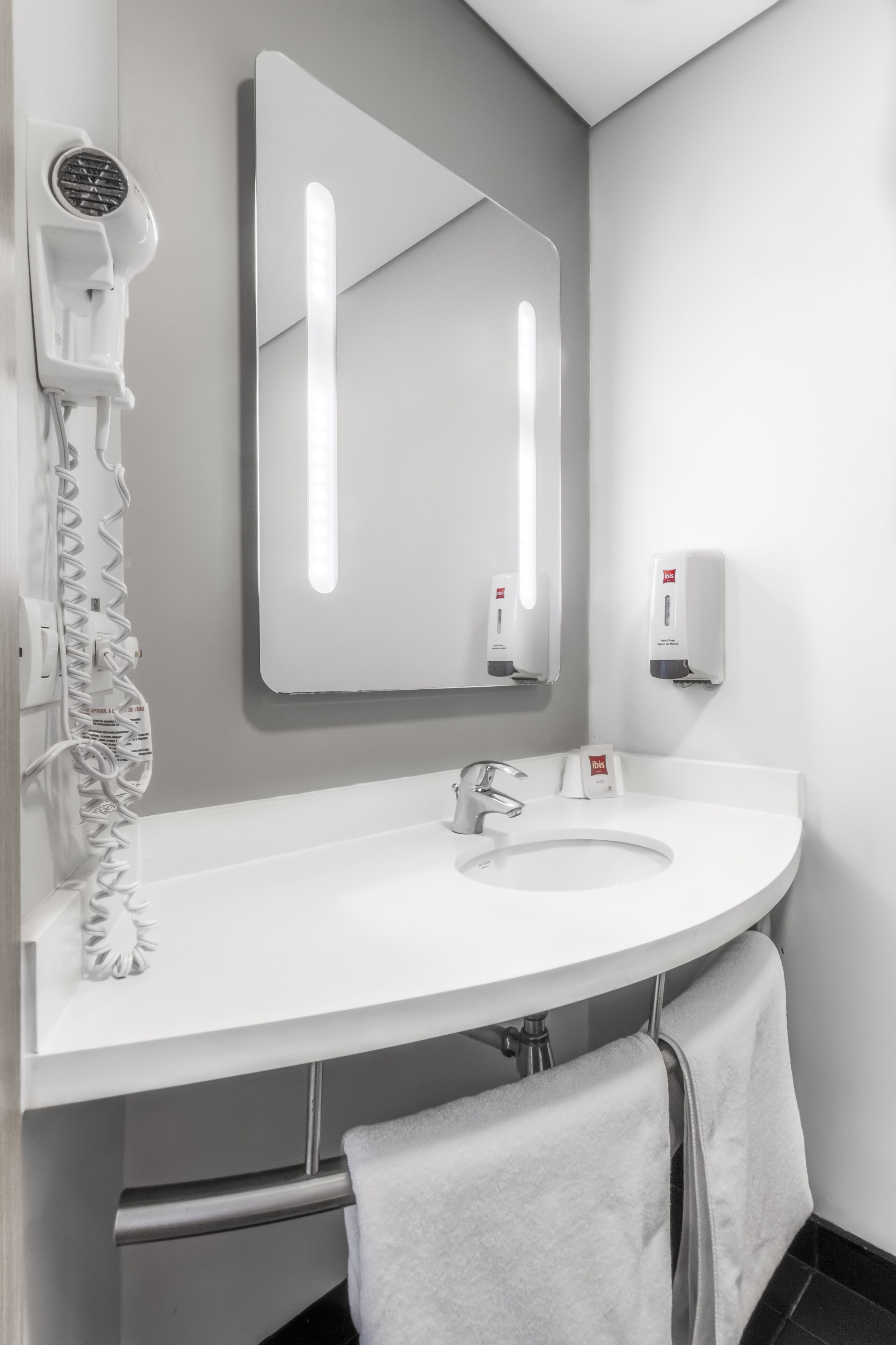 shower, eco-friendly toiletries, hair dryer, towels