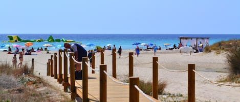 Vlak bij het strand