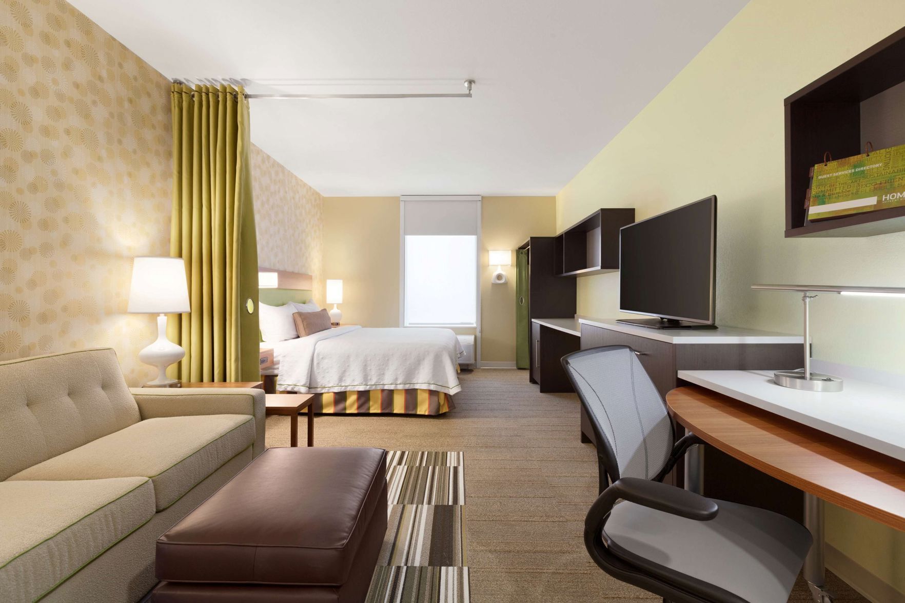 Desk, free WiFi, bed sheets