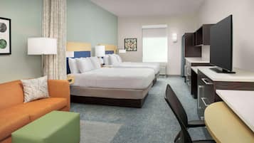 Studio, Multiple Beds, Non Smoking | Living area | 42-inch flat-screen TV with cable channels, TV