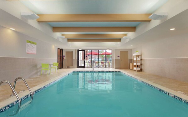 Indoor pool, open 6:00 AM to 10:00 PM, sun loungers