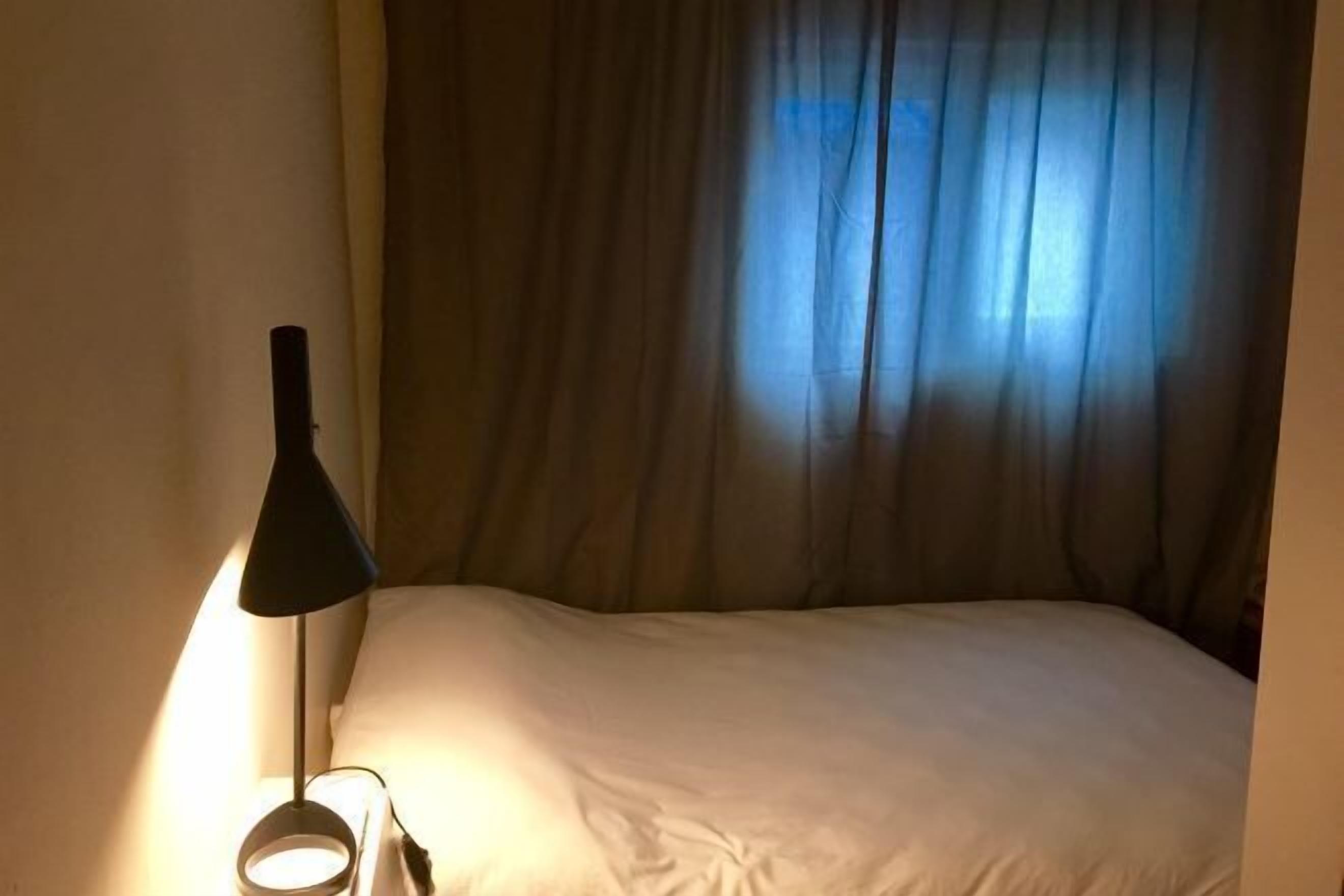 Blackout curtains, free WiFi, bed sheets