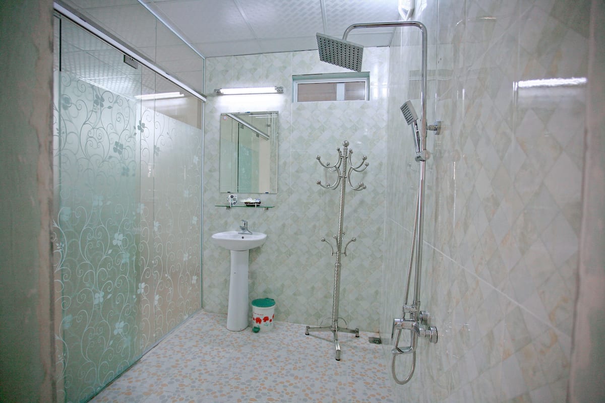 Secador de cabelo, toalhas de banho