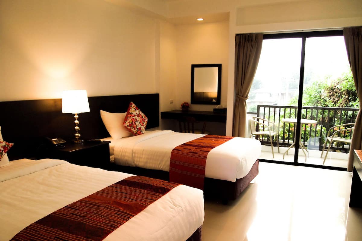 Kamar Standar, pemandangan kebun | Meja kerja, tempat tidur lipat/tambahan, dan Wi-Fi gratis
