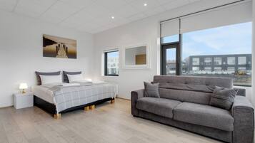 Economy studio | Woonruimte | Een ledtelevisie