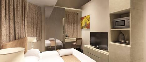 In-room safe, desk, iron/ironing board, cots/infant beds