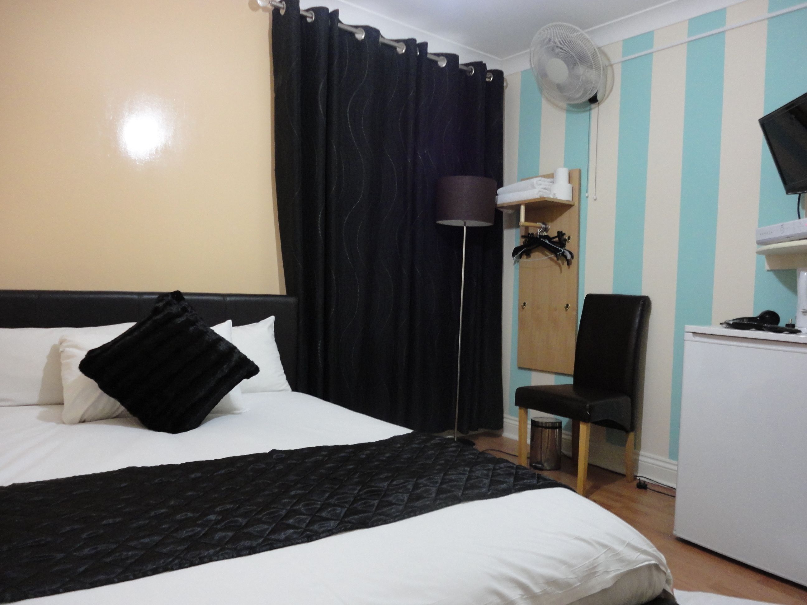 Blackout drapes, iron/ironing board, free WiFi, bed sheets