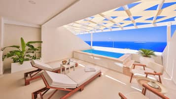 Deluxe-Zimmer, eigener Pool, Meerblick | Terrasse/Patio