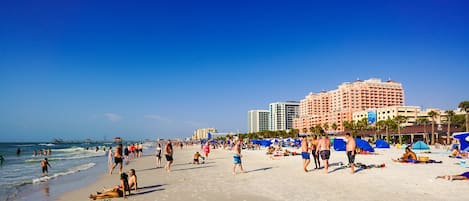 Beach nearby, white sand