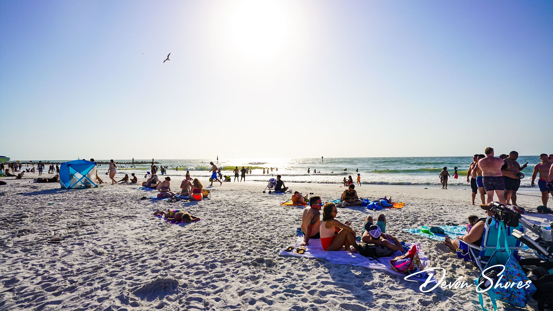 beach nearby, white sand
