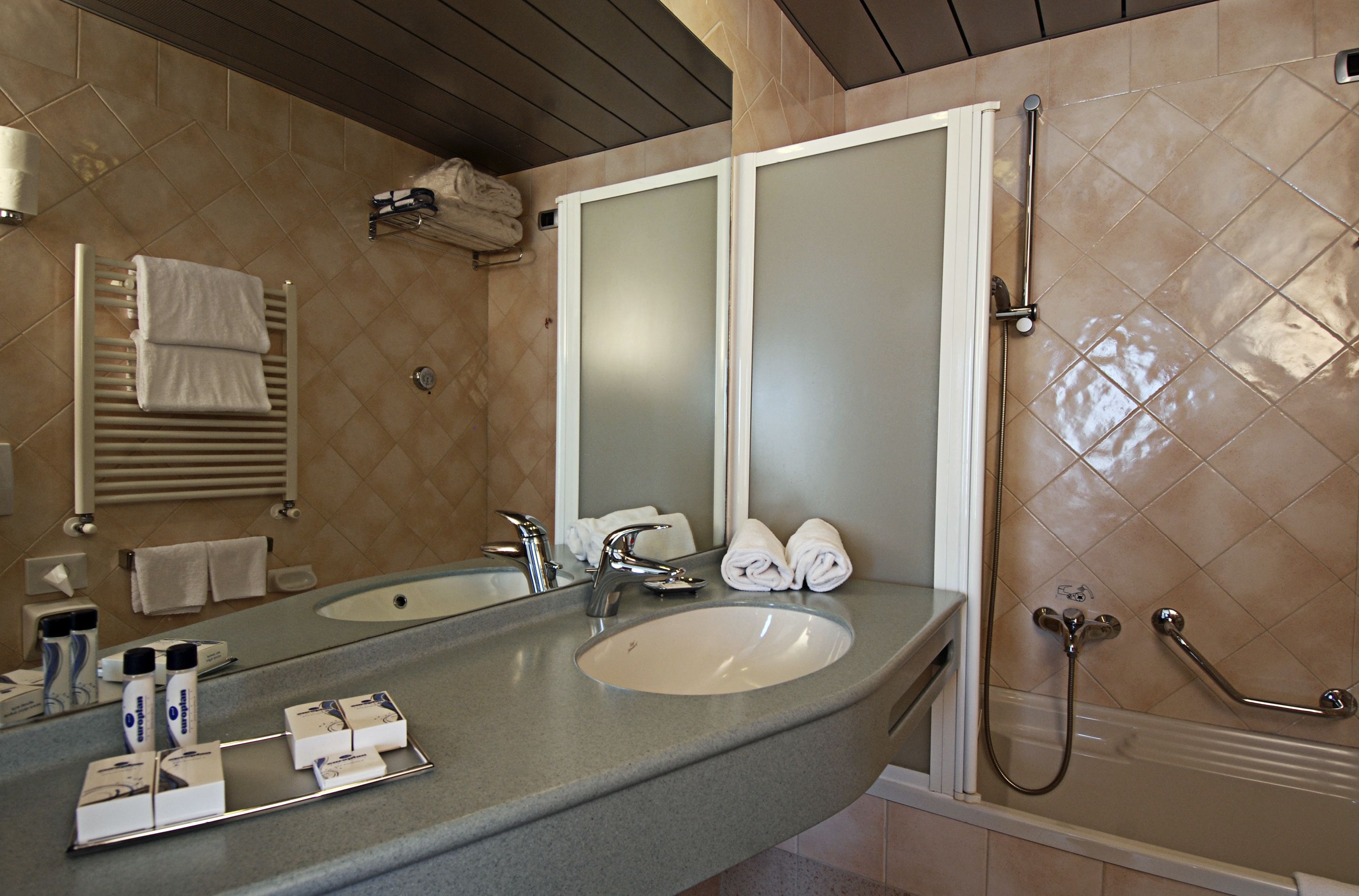 free toiletries, hair dryer, bathrobes, slippers