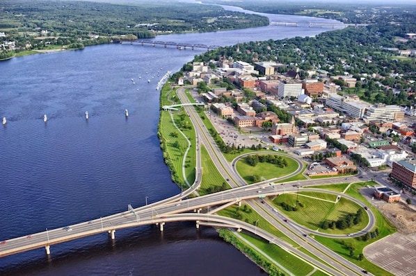 Aerial view - Work Play Suites (Fredericton)