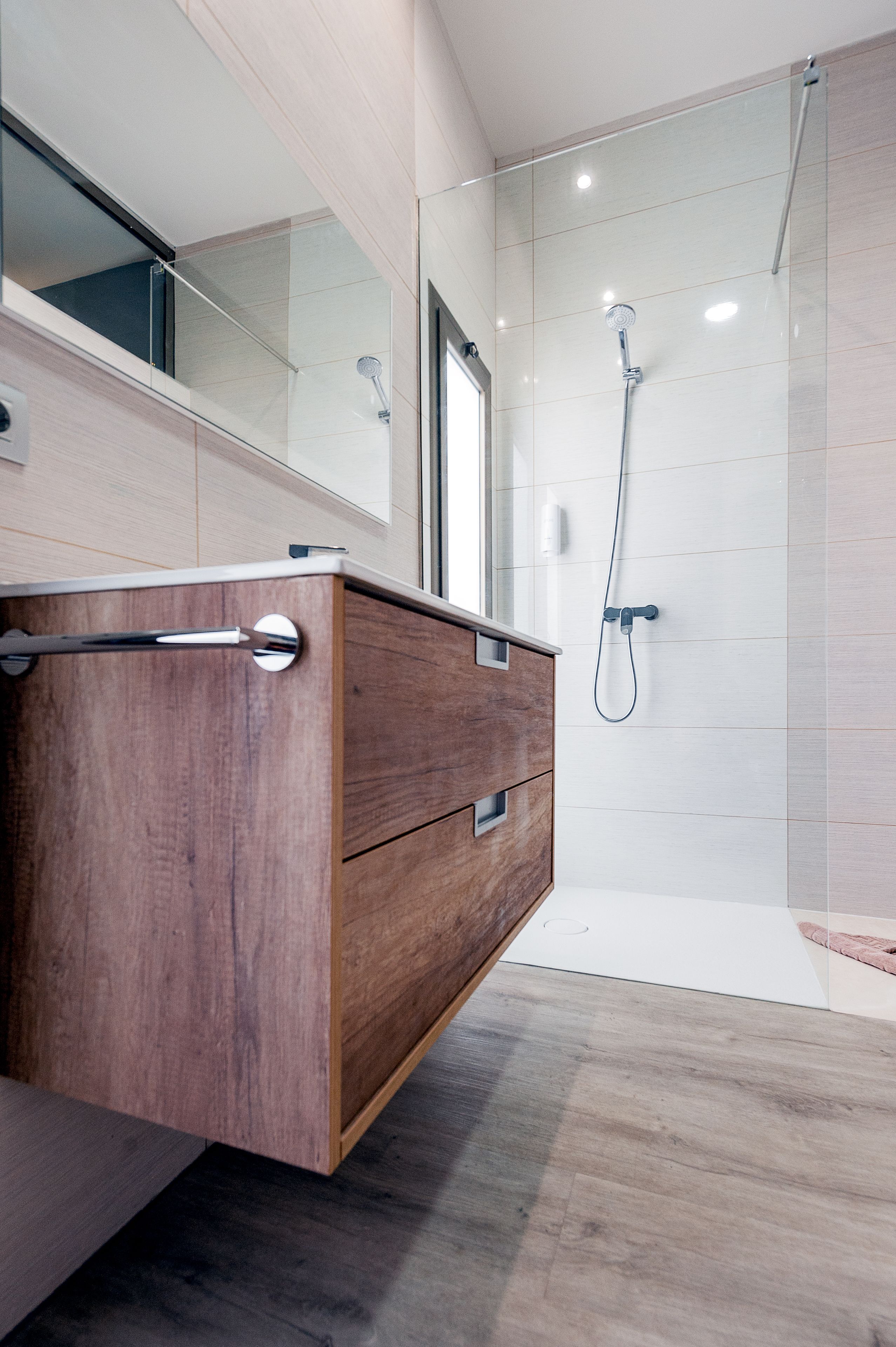 apartment | bathroom | shower, hair dryer, towels