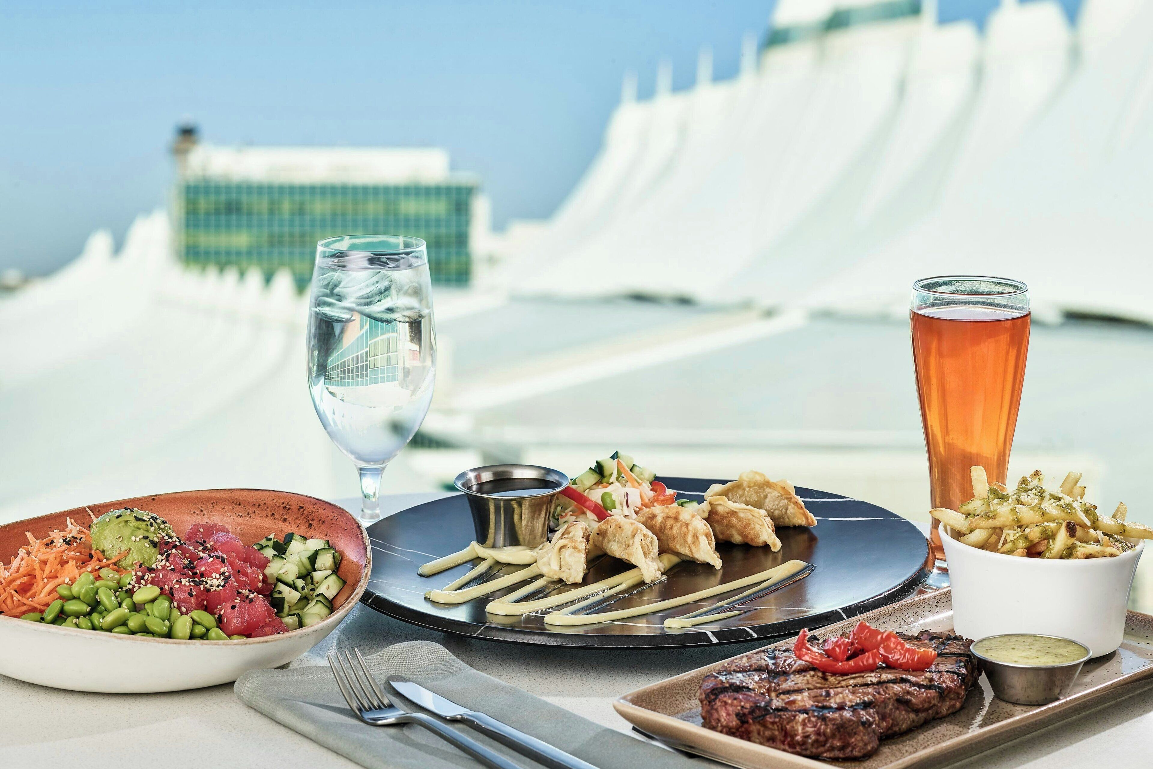 breakfast, lunch, dinner served; american cuisine