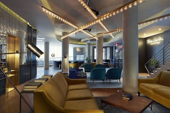 Lobby lounge at The Tillary Hotel