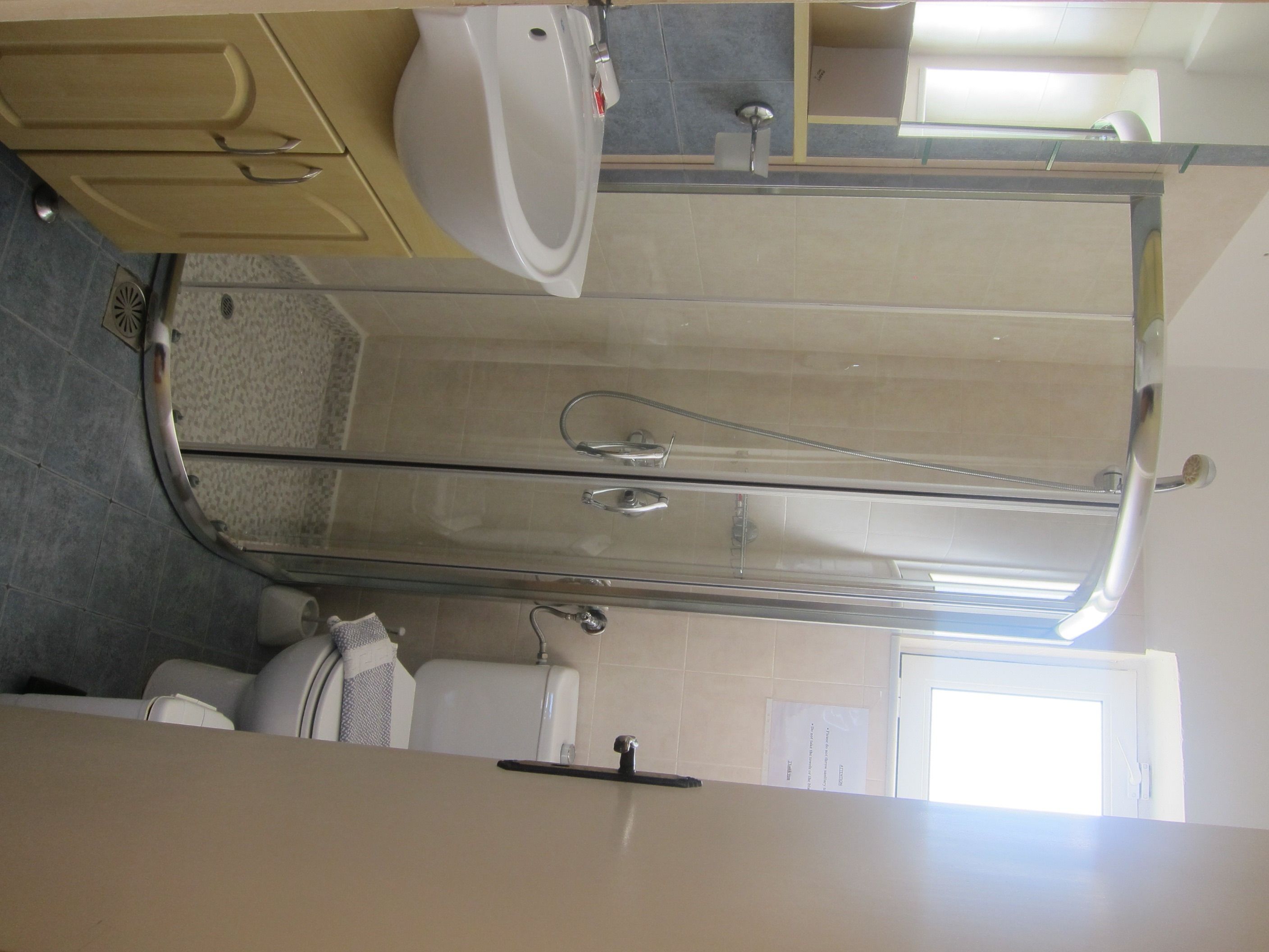 ground floor studios | bathroom | shower, hair dryer, towels