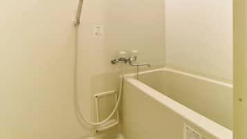 Capsule Room for Female | Bathroom | Shower, hair dryer, slippers, bidet