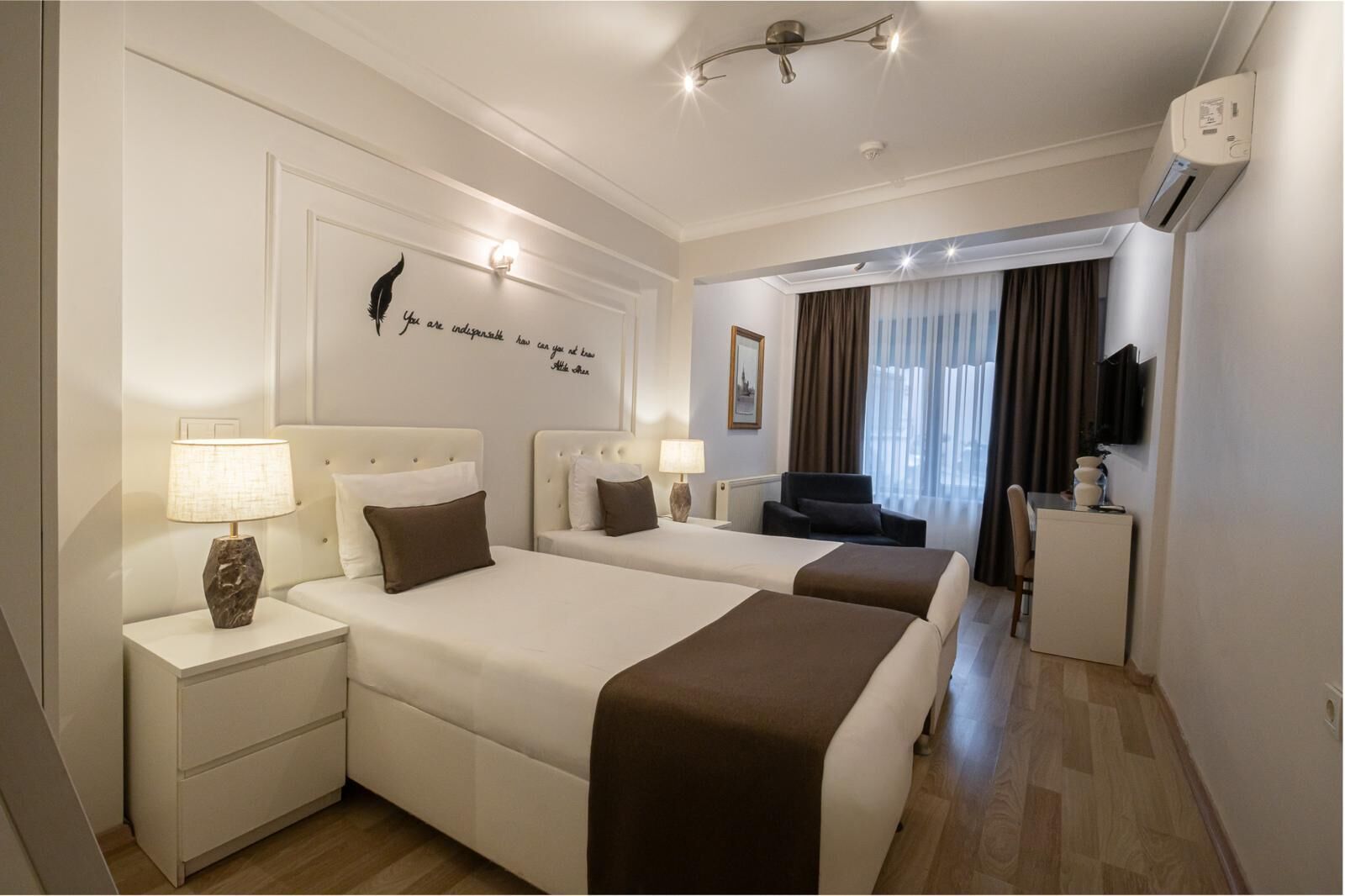 Egyptian cotton sheets, premium bedding, pillow-top beds, minibar