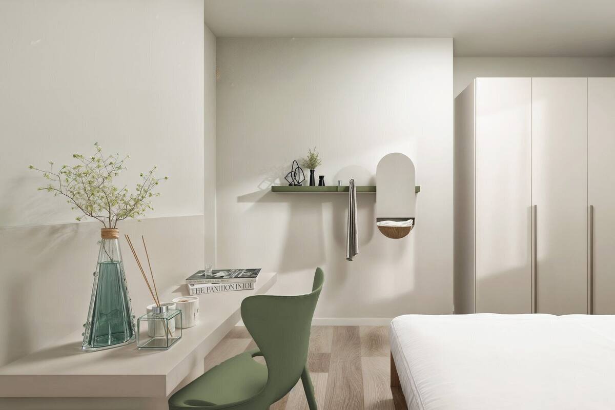 1 slaapkamer, een bureau, gratis wifi, beddengoed