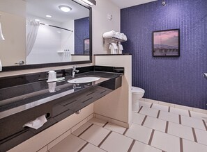 Hair dryer, towels