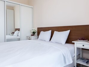 Apartment, 1 Schlafzimmer | 1 Schlafzimmer, Bettwäsche aus ägyptischer Baumwolle