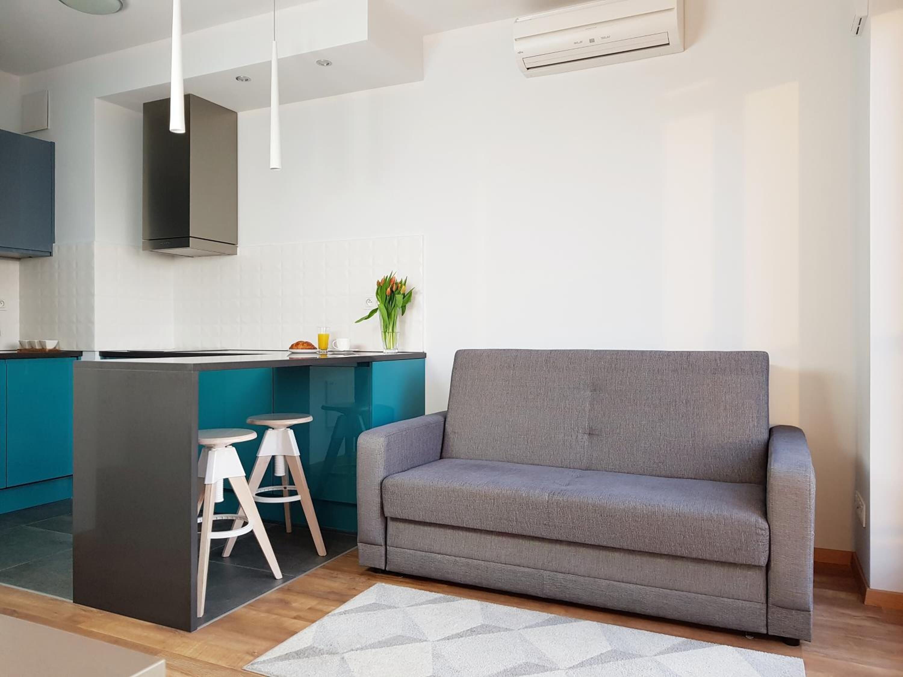 42-inch flat-screen tv with cable channels, tv