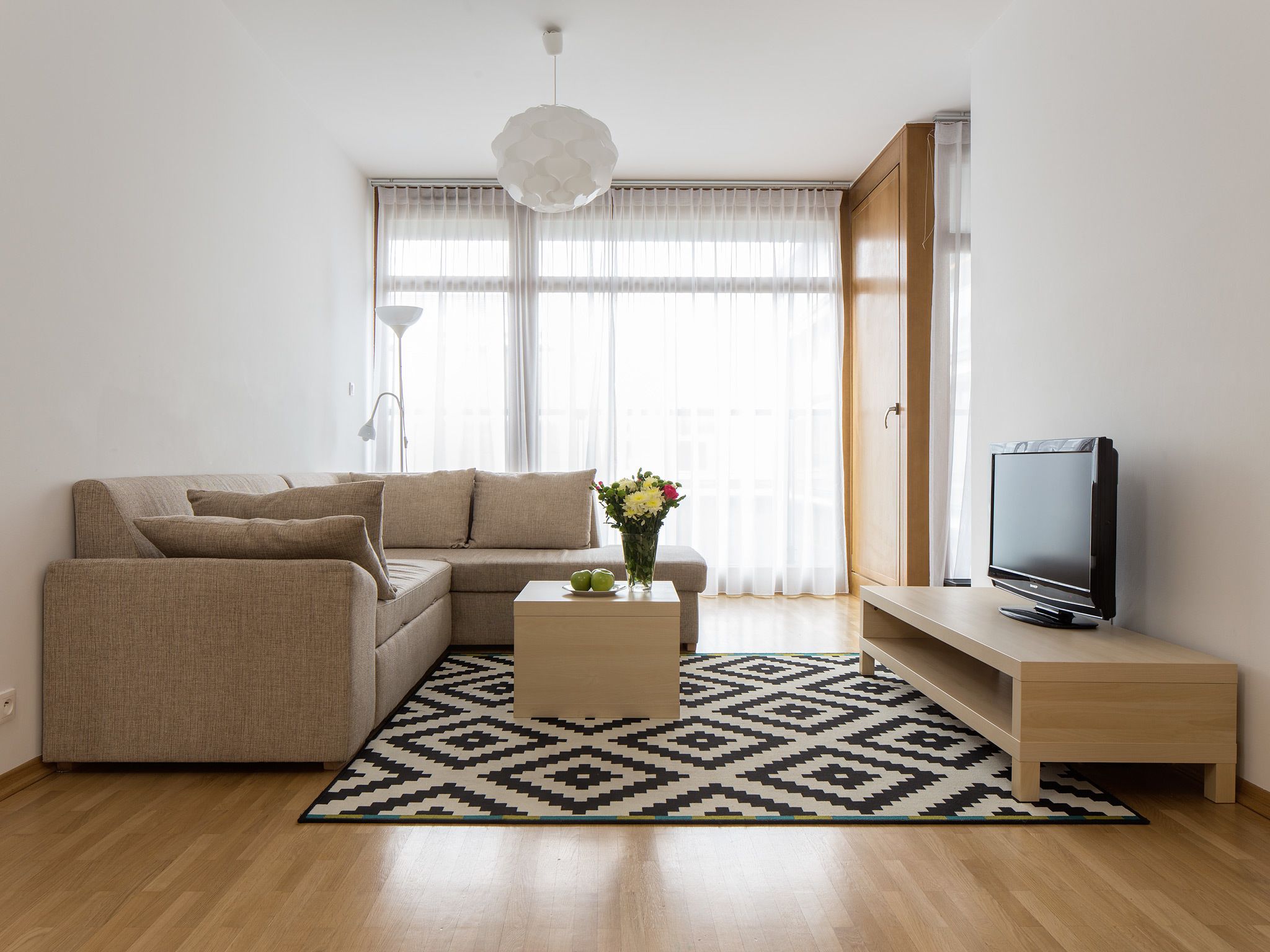 apartment, 1 bedroom | living area | 42-inch flat-screen tv with cable channels, tv