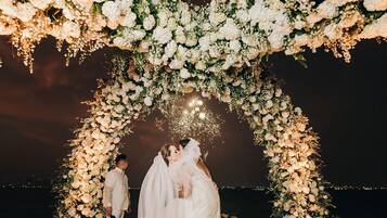 Outdoor wedding area