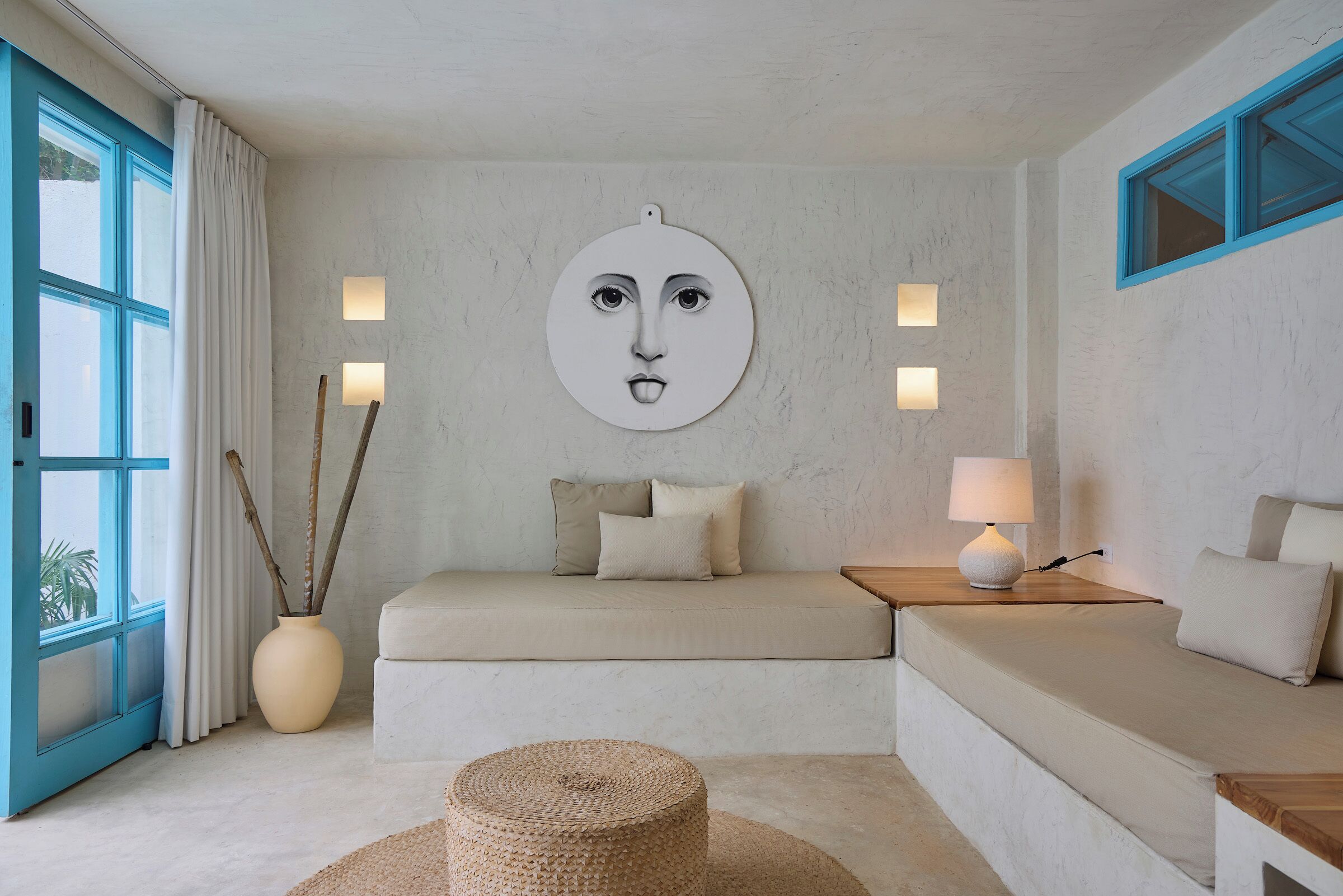 luxury villa | living area | 43-inch flat-screen tv with cable channels, tv, netflix