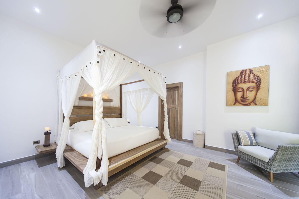 Villa, 1 kingsize bed | 1 slaapkamer, luxe beddengoed, een kluis op de kamer