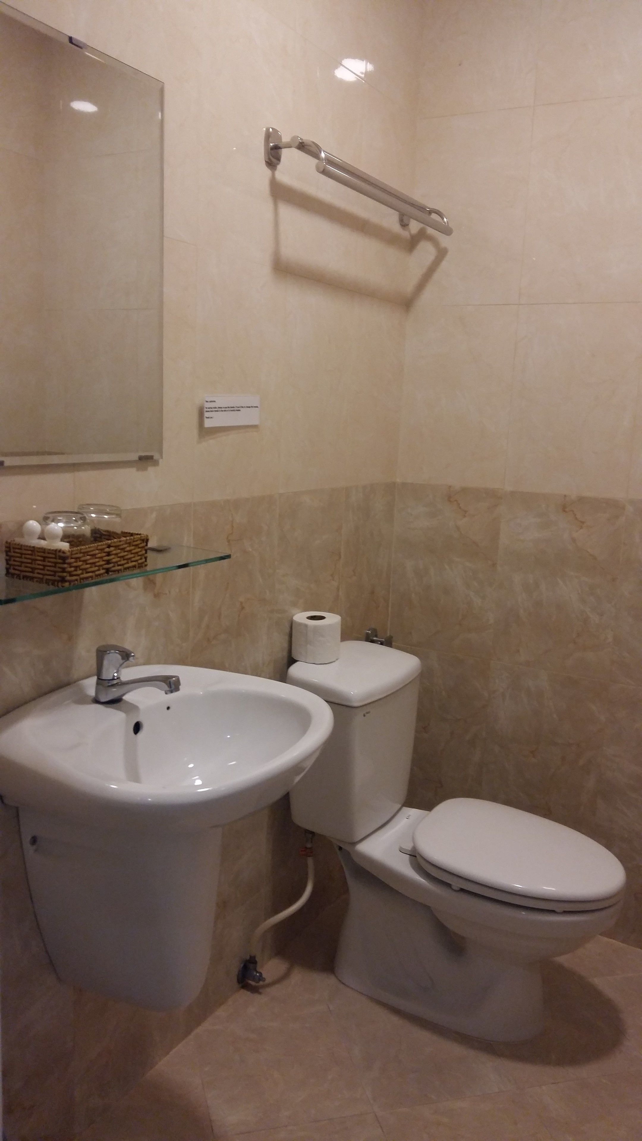 standard double room, no windows | bathroom | shower, towels