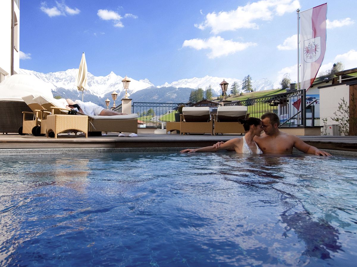 Indoor pool, outdoor pool, sun loungers
