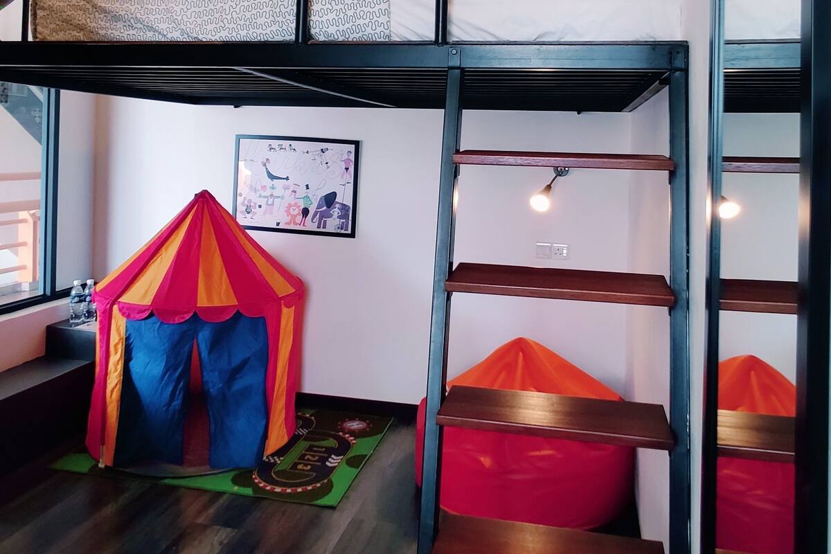 Loft Room | In-room safe, blackout drapes, iron/ironing board (on request)