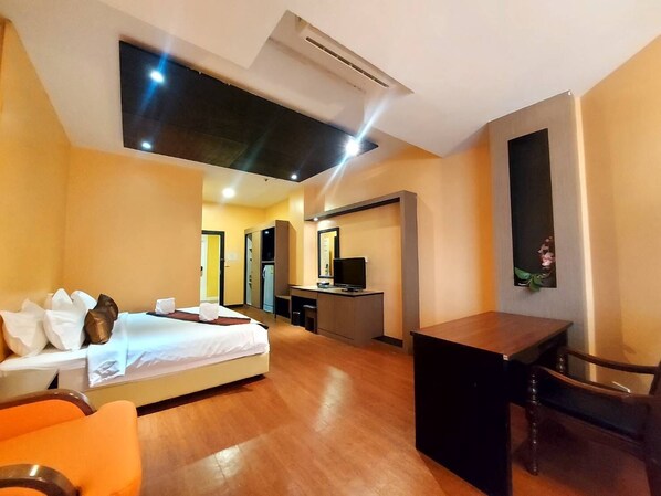 In-room safe, desk, blackout curtains, iron/ironing board