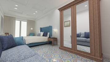 Egyptian cotton sheets, down duvets, individually decorated