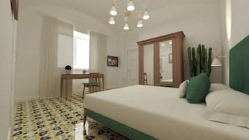 Egyptian cotton sheets, down duvets, individually decorated