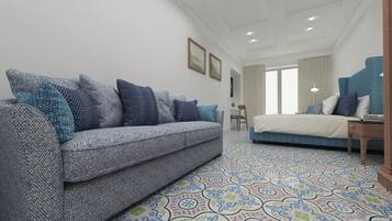 Egyptian cotton sheets, down duvets, individually decorated