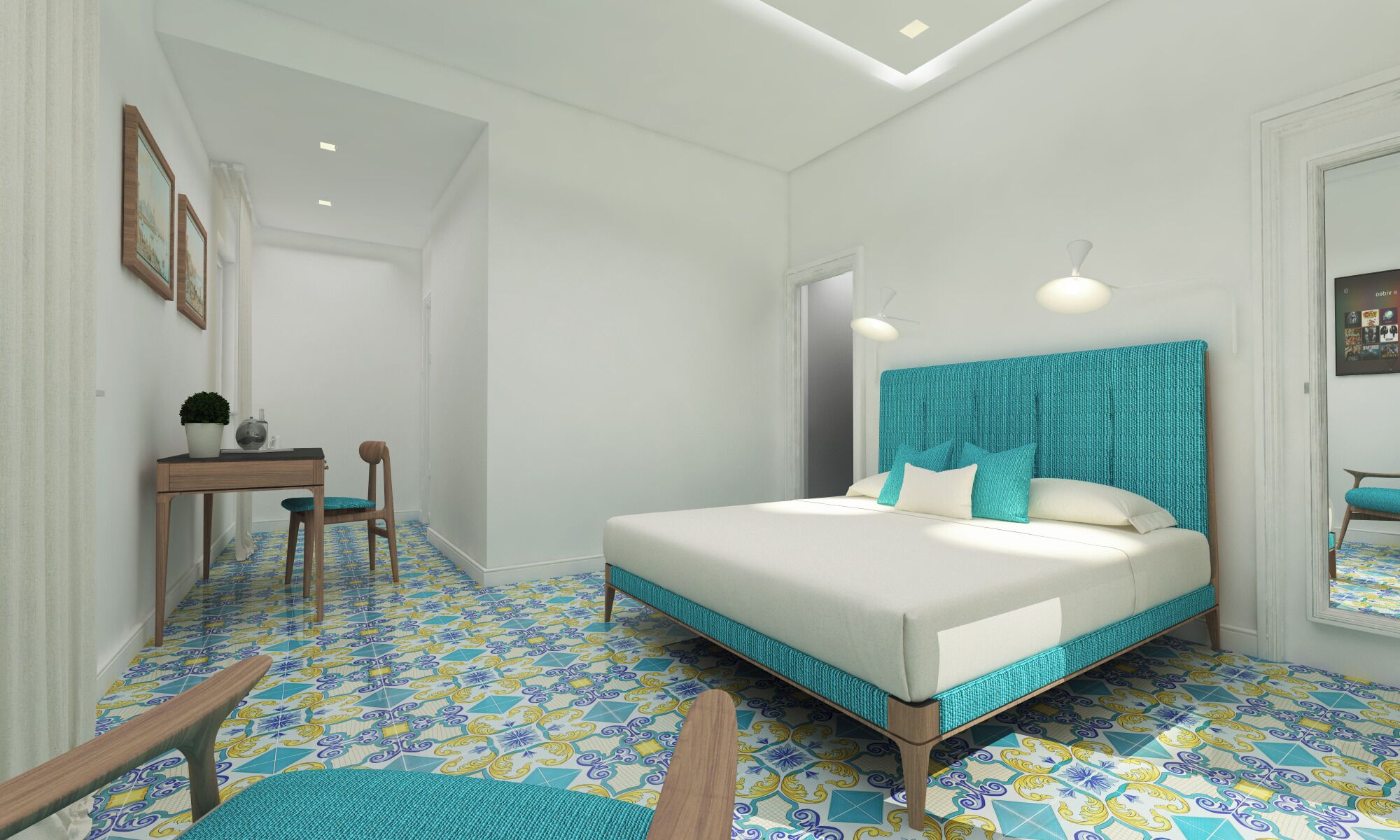 Draps en coton égyptien, couette en duvet d'oie