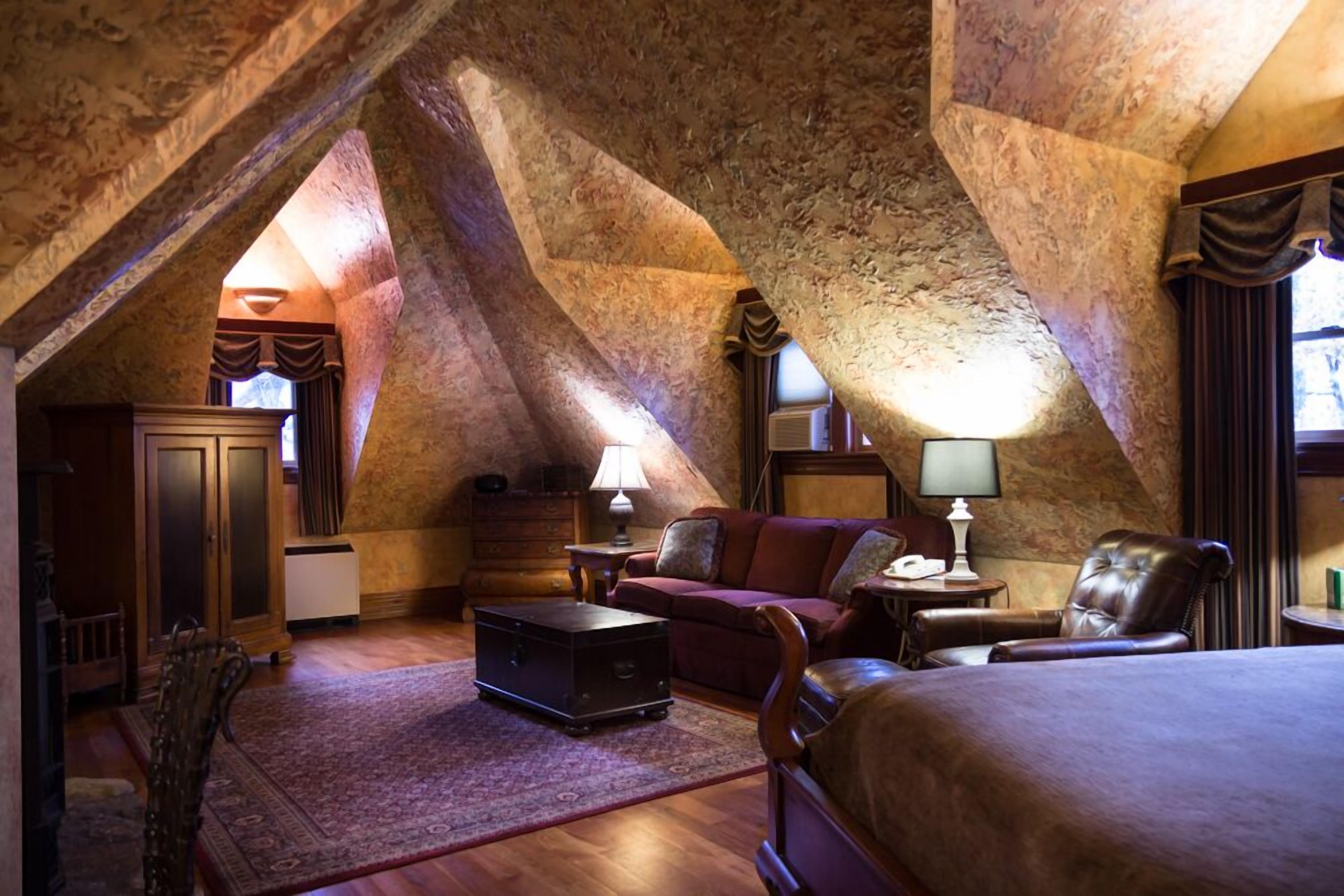 suite, 1 king bed with sofa bed (miller) | individually decorated, individually furnished, iron/ironing board