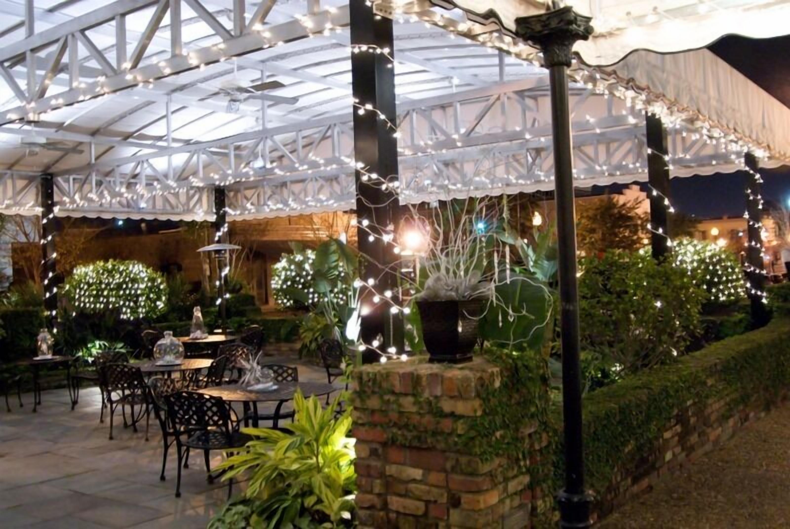 outdoor banquet area