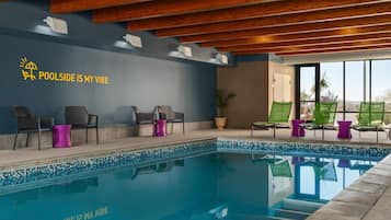 Indoor pool, open 9 AM to 11 PM, sun loungers