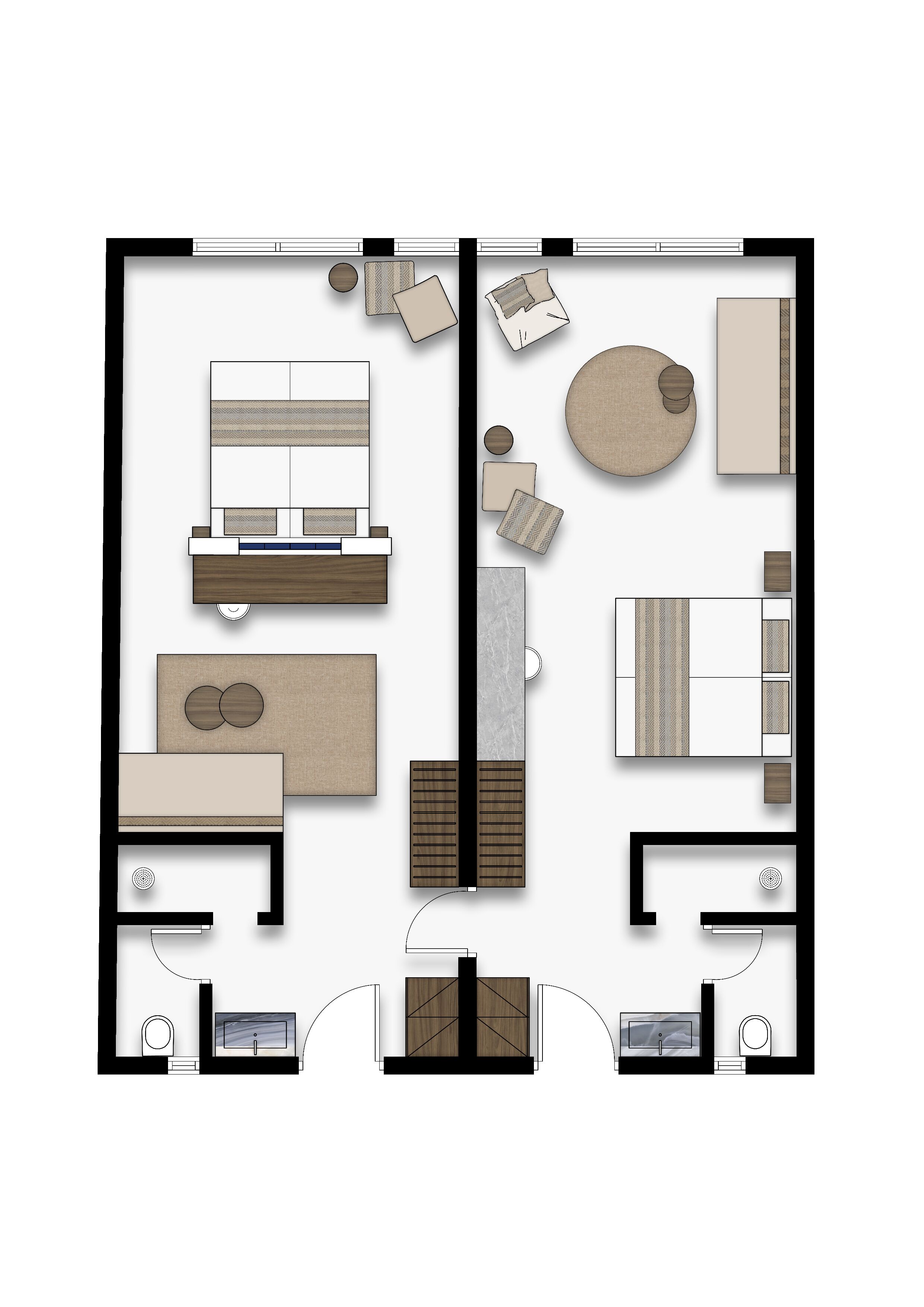 two bedroom suite | in-room safe, free wifi, bed sheets