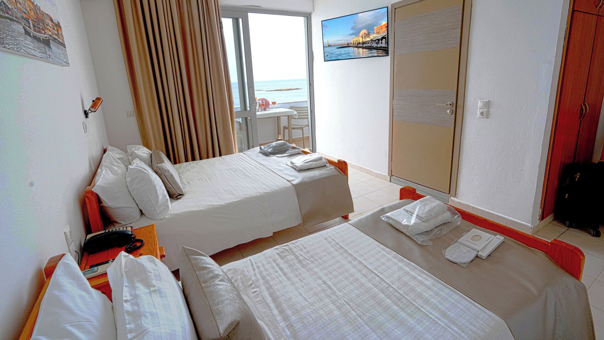 高級雙人房, 海景 | 高級寢具、客房內保險箱、免費無線上網、床單
