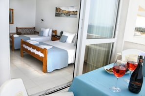 Superior Double Room, Sea View | Premium bedding, in-room safe, free WiFi, bed sheets - Klinakis Beach Hotel (Chania)